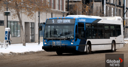 Saskatoon Transit Bus Winter
