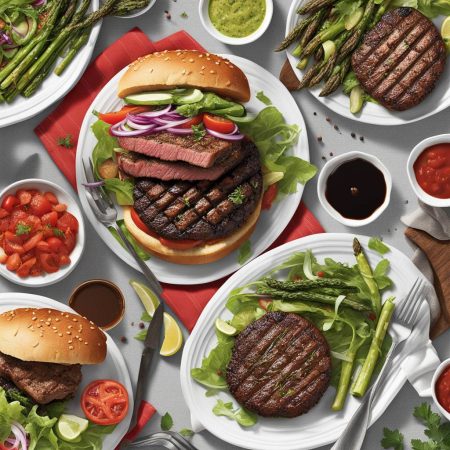 Beef up your BBQ with Black Bean Burgers, Roasted Asparagus, and Steak Salad