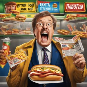 British comedian compelled to take down hot dog from subway advertisement as part of junk food advertising prohibition.