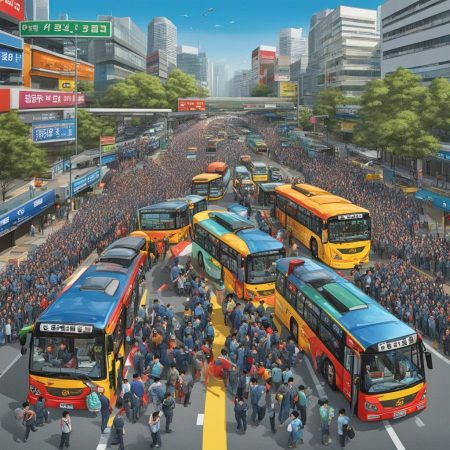 Bus drivers in Seoul go on strike due to pay disputes, causing chaos in South Korea's capital