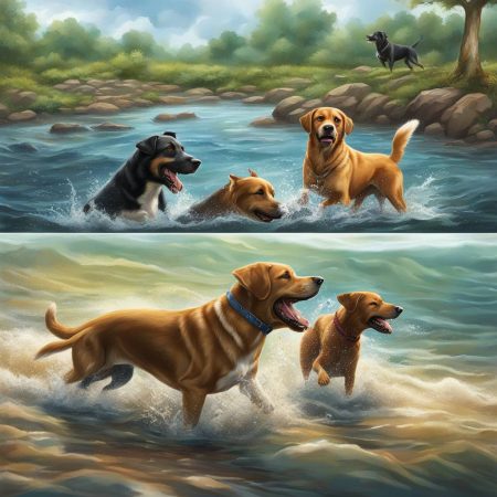Dog's Behavior Changes Drastically When Faced With Sibling on Land Versus Water