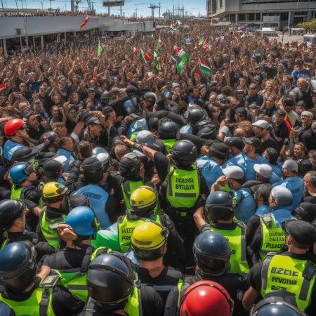 Nineteen demonstrators charged by police for participating in unauthorized pro-Palestinian rally at major Australian port