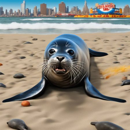 Video captures playful seal frolicking on Coney Island beach before being returned to water