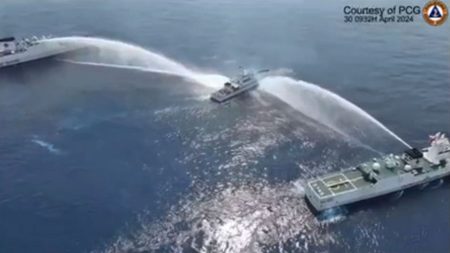Philippines South China Sea Water Cannon