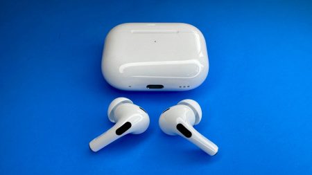 airpods pro 2 usb c blue background
