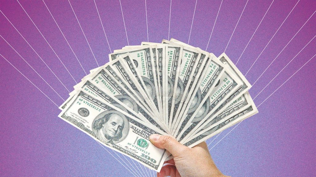 cash money fan 100s purple radiant