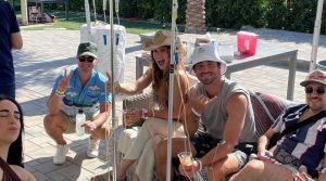 feature Bachelors Joey Graziadei and Kelsey Anderson Meet Up With Maria Georgas at Stagecoach