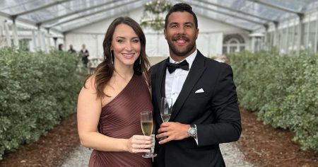 stars who got married on new years eve pics Bubba Wallace and Amanda Carter