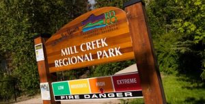 Mill Creek Regional Park sign
