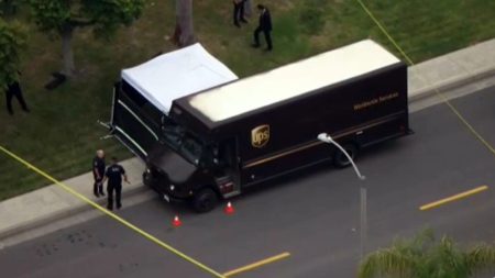 UPS truck driver shot