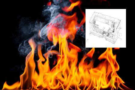 fire iron age building illustration