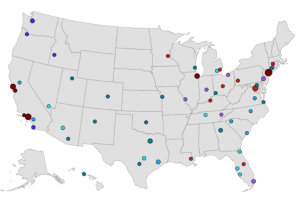 map shows popular metros college graduates