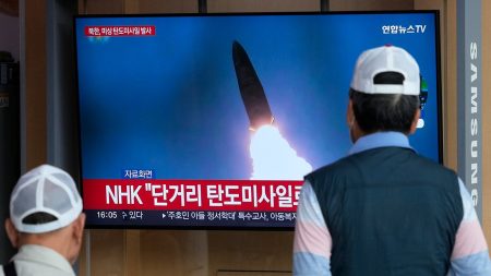 north korean tv shows missile launch