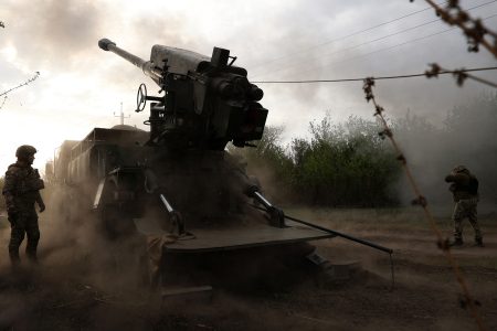 ukraines military fires howitzer